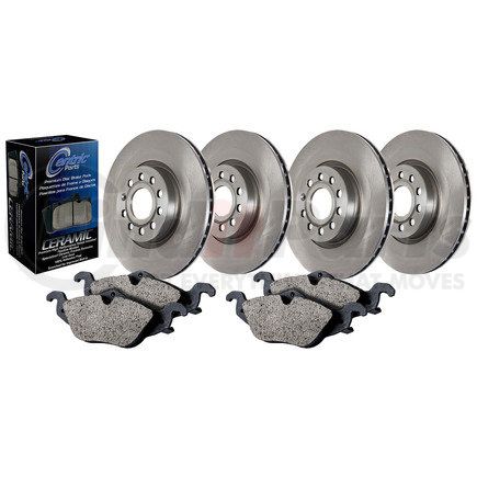 905.63054 by CENTRIC - Disc Brake Kit - Front and Rear, Vented, Solid