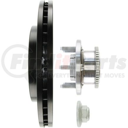Centric 128.65128L Disc Brake Rotor and Hub Assembly Cross Drilled Rotor