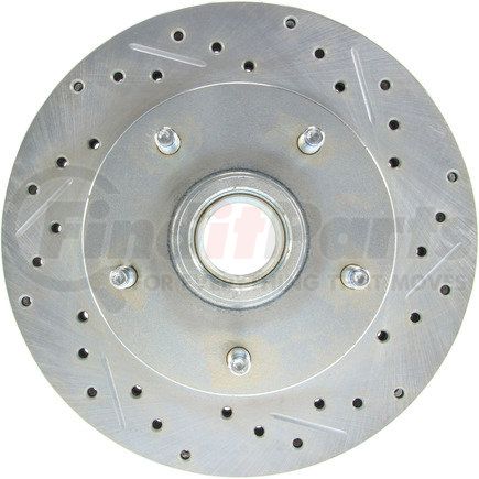 Centric 227.67028L Disc Brake Rotor and Hub Assembly Select Sport Drilled & Slotted Rotor, Left