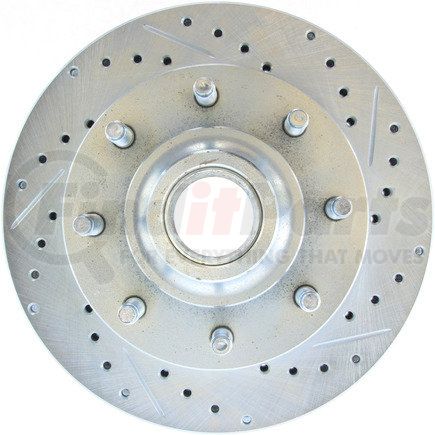 Centric 227.67030L Disc Brake Rotor and Hub Assembly Select Sport Drilled & Slotted Rotor, Left