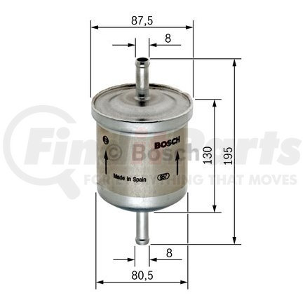 Bosch 0 450 905 216 Fuel Filter Fuel Filter for VOLVO