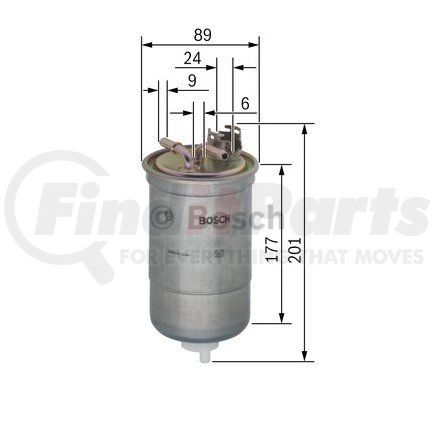 Bosch 0-450-906-281 Fuel Water Separator Filter Filter - Fuel