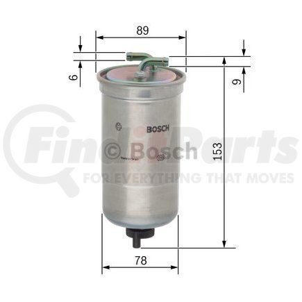 0 450 906 172 by BOSCH - Fuel Filter for VOLKSWAGEN WATER