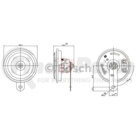 Bosch 0 320 043 144 OE Replacement Horn for MERCEDES BENZ