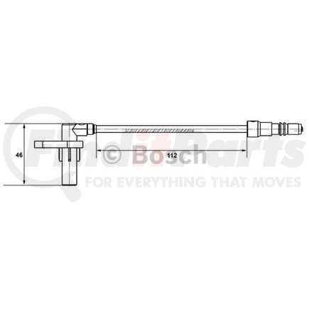 0265007439 by BOSCH - ABS Wheel Speed Sensor for PORSCHE