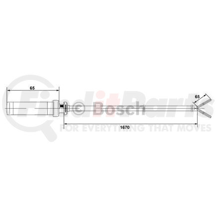 0 265 004 010 by BOSCH - ABS Wheel Speed Sensor for MERCEDES BENZ
