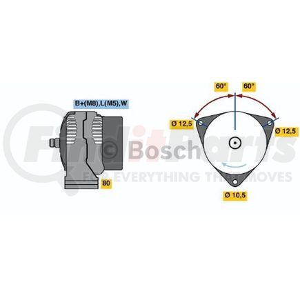 Bosch 0-124-325-118 New Alternator