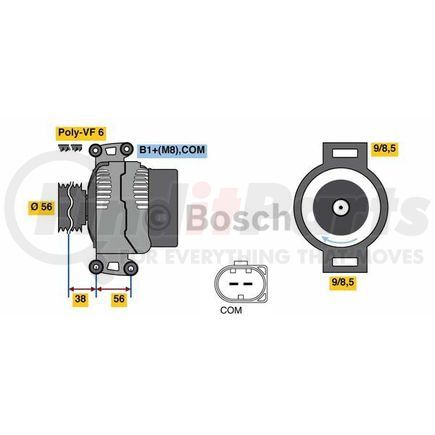 0124525226 by BOSCH - Alternator