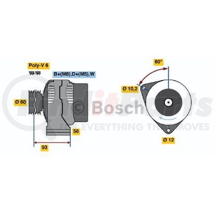 0-123-320-011 by BOSCH - Re Alternator