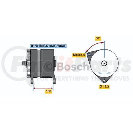 Bosch 0-120-689-545 New Alternator