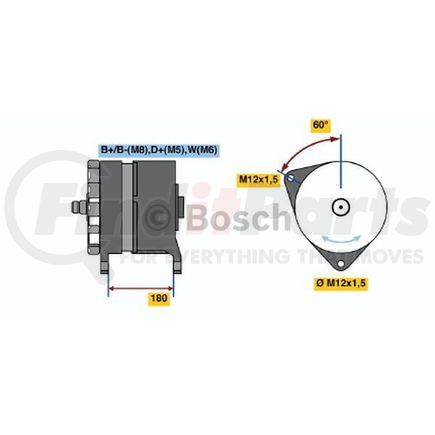 Bosch 0-120-689-558 New Alternator