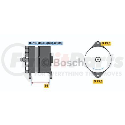 Bosch 0-120-689-538 Alternator New Alternator