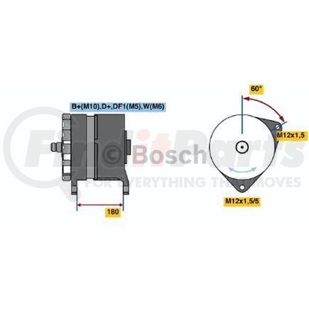 Bosch 0-120-689-536 New Alternator