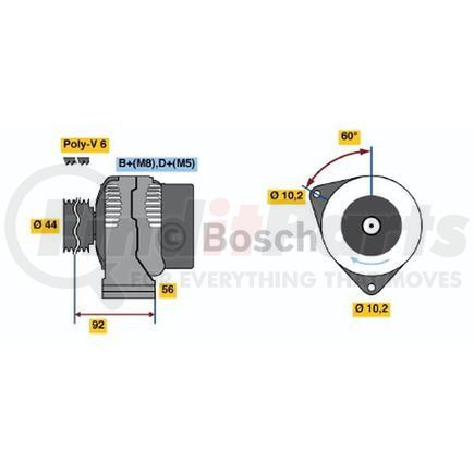 0-123-510-018 by BOSCH - New Alternator