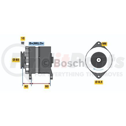 Bosch 0-120-488-301 New Alternator