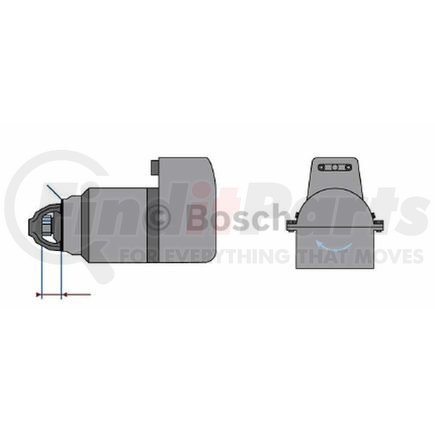 0-001-615-002 by BOSCH - New Starter