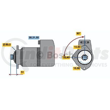 Bosch 0-001-417-060 Starter New Starter