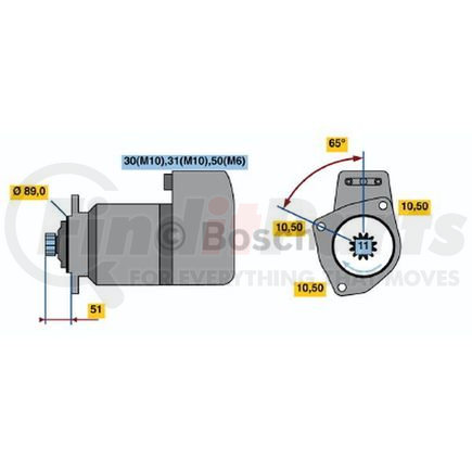 Bosch 0-001-417-080 New Starter