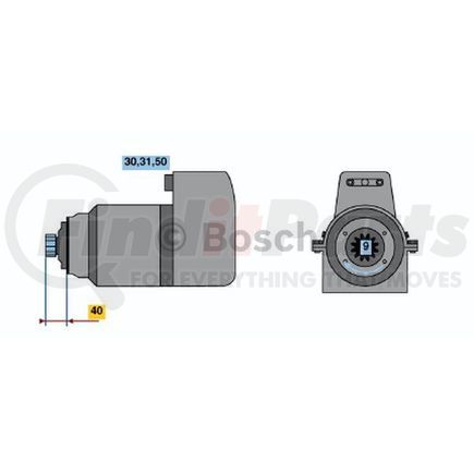 Bosch 0-001-417-036 Starter New Starter