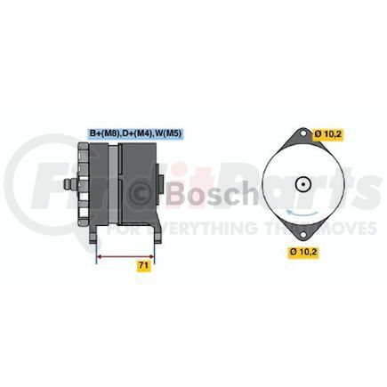 Bosch 0-120-468-124 New Alternator