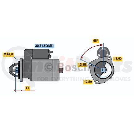 Bosch 0001371007 New Starter