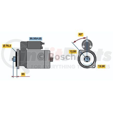 0-001-125-605 by BOSCH - New Starter