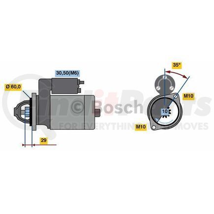 0001115051 by BOSCH - New Starter