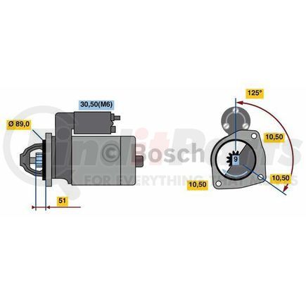 0-001-262-006 by BOSCH - New Starter