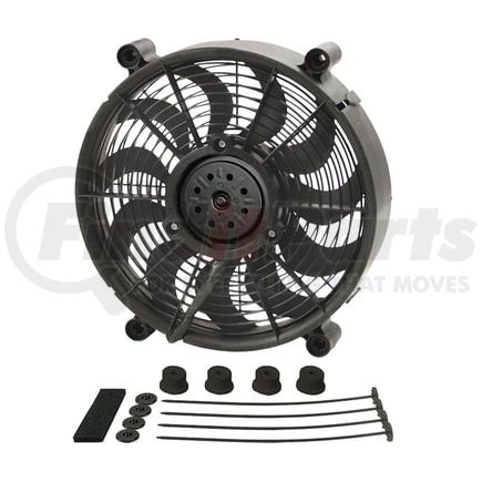 18212 by DERALE - 12" High Output Single RAD Pusher/Puller Fan with Standard Mount Kit