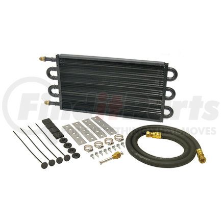 13303 by DERALE - 6 Pass 18" Series 7000 Copper/Aluminum Tube&Fin Transmission Cooler Kit, -6AN