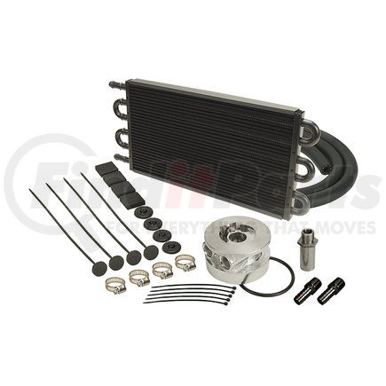 Derale 15503 Engine Oil Cooler Kit 6 Pass Series 7000 Aluminum/Copper GM V8 Engine Oil Cooler Kit Sandwich Adapter