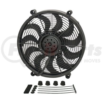Derale 18217 Engine Cooling Fan 17" High Output Single RAD Pusher/Puller Fan with Standard Mount Kit