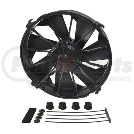 16924 by DERALE - 12" High Output Single RAD Pusher/Puller Fan with Standard Mount Kit