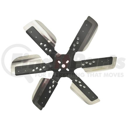 Derale 17619 Engine Cooling Fan Blade 19" Heavy Duty Stainless Steel Reverse Rotation Flex Fan, Black Hub