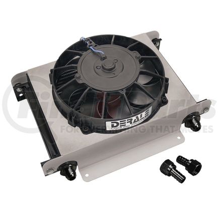 Derale 15860 Engine Oil and Automatic Transmission Oil Cooler 25 Row Hyper-Cool Remote Fluid Cooler, -8AN