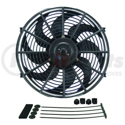 Derale 18914 Engine Cooling Fan 14" Dyno-Cool Curved Blade Electric Fan
