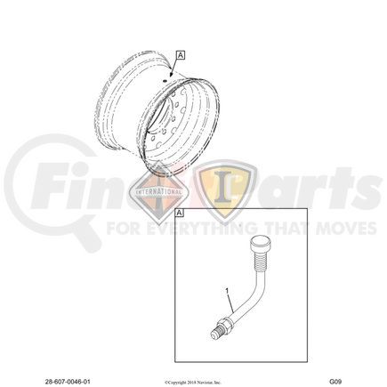 3818212C91 by NAVISTAR - Tire Valve Stem