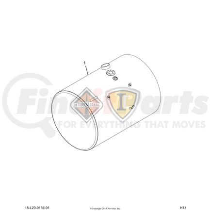 6114420C93 by NAVISTAR - TANK,FUEL , RIGHT