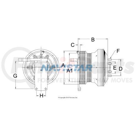 HOR99A9024 by NAVISTAR - Engine Cooling Fan Clutch