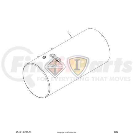 2612492C91 by NAVISTAR - Fuel Tank - Fuel Safety 120 Gallon LSM