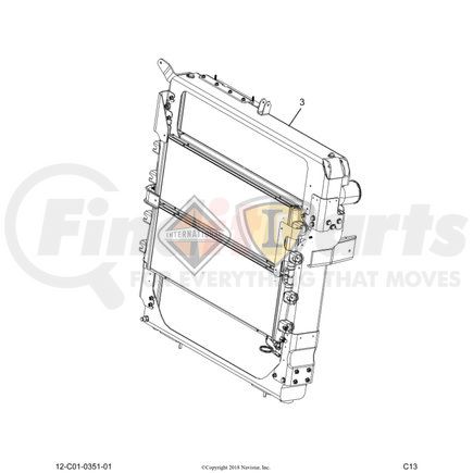 2510971C91 by NAVISTAR - INTERNATIONAL RADIATOR ASSY W/COOLER