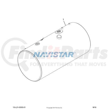 2516131C91 by NAVISTAR - TANK, FUEL, 26IN,