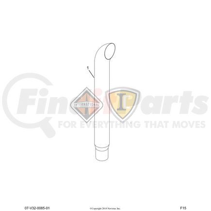 3957355C1 by NAVISTAR - INTERNATIONAL PIPE,TAIL , PIPE, TAIL, TURNBA