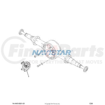 3553827C91 by NAVISTAR - INTERNATIONAL FLANGE TRUN BRG SPL250