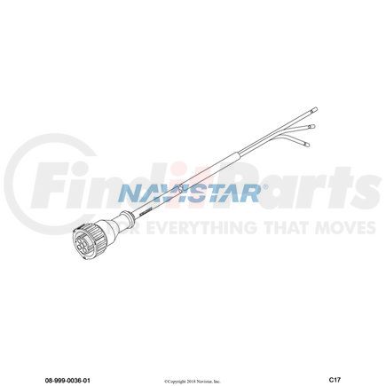 3554538C1 by NAVISTAR - Air Brake Pressure Modulator Valve Harness