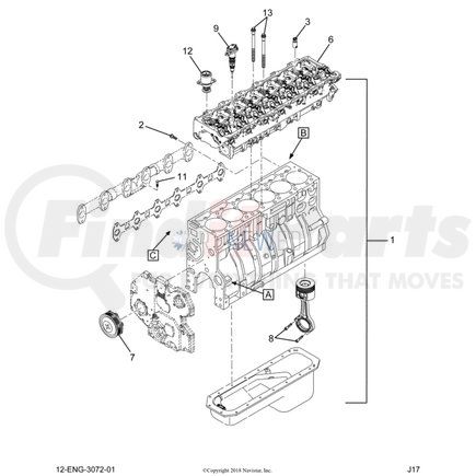 5011190R91 by NAVISTAR - KT OVRHL,OVHL KIT