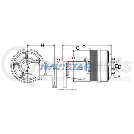 HOR99A9515 by NAVISTAR - Engine Cooling Fan Clutch