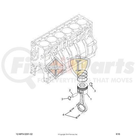 1889320C95 by NAVISTAR - Engine Piston Kit