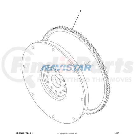 1800777C1 by NAVISTAR - Clutch Flywheel Ring Gear
