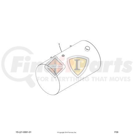 3707497C1 by NAVISTAR - INTERNATIONAL TANK FUEL 105G LT N/P AL